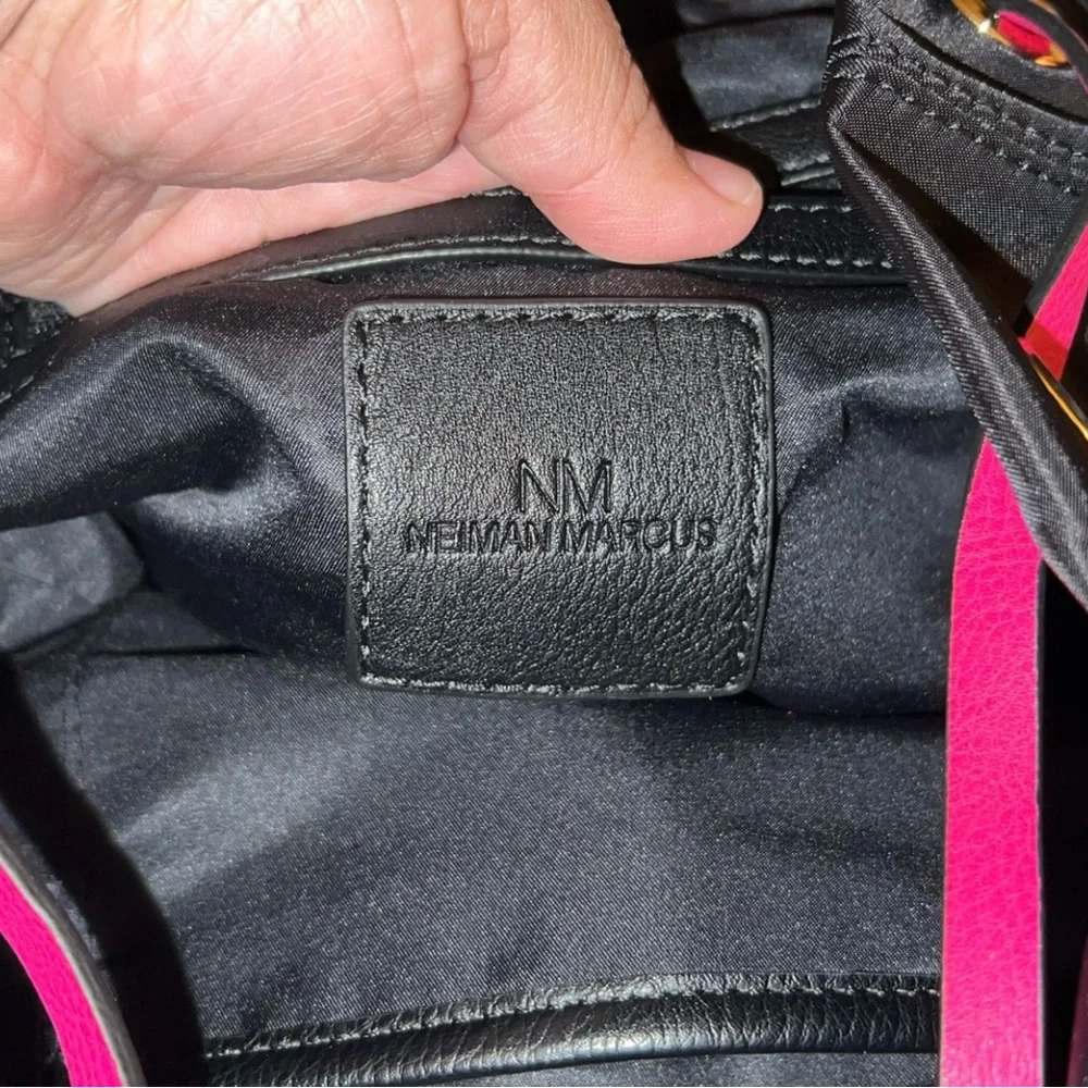 NEIMAN MARCUS Nylon and Pink Backpack
